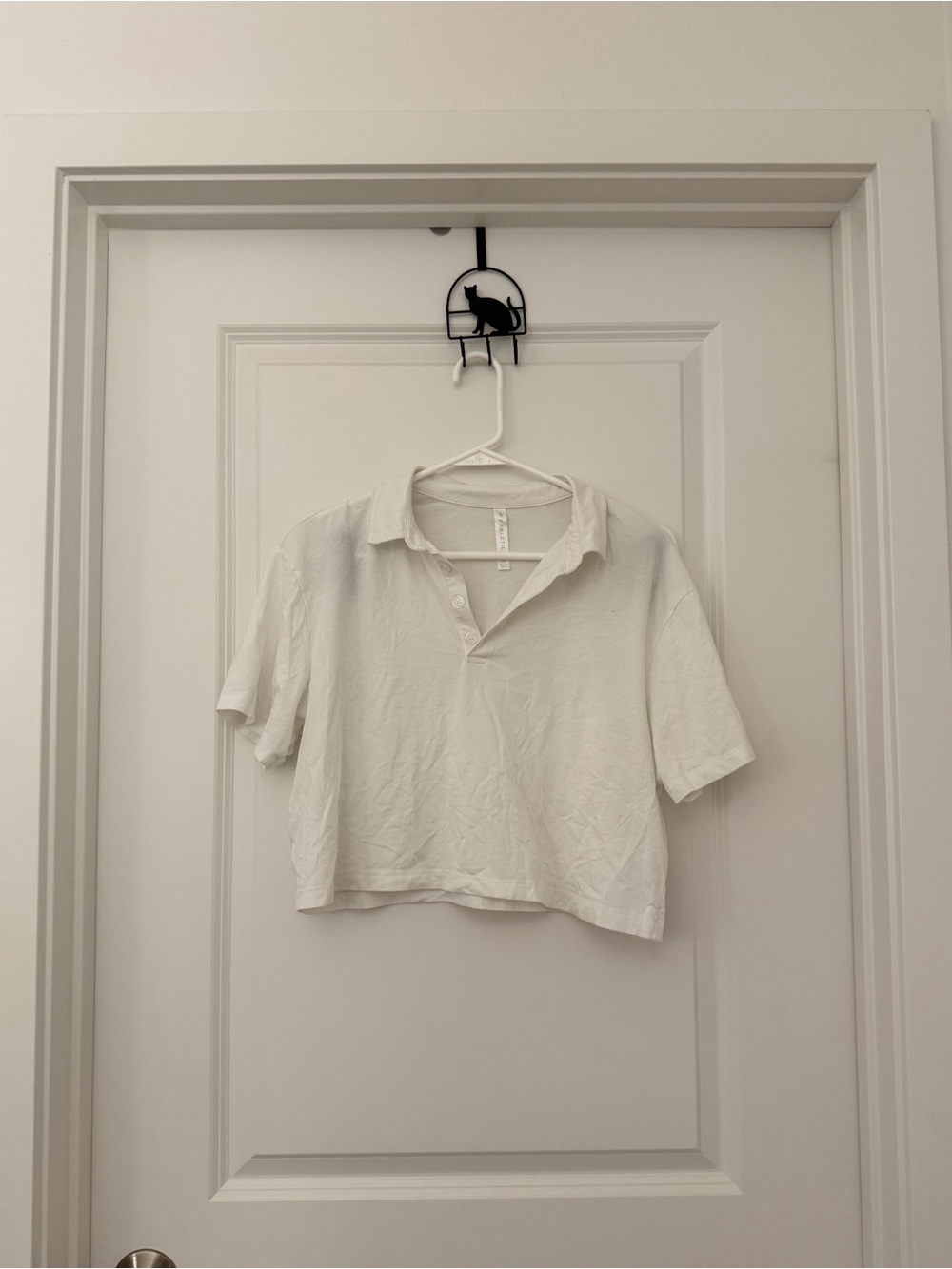 Fabletics White Kids Polo Crop Shirt